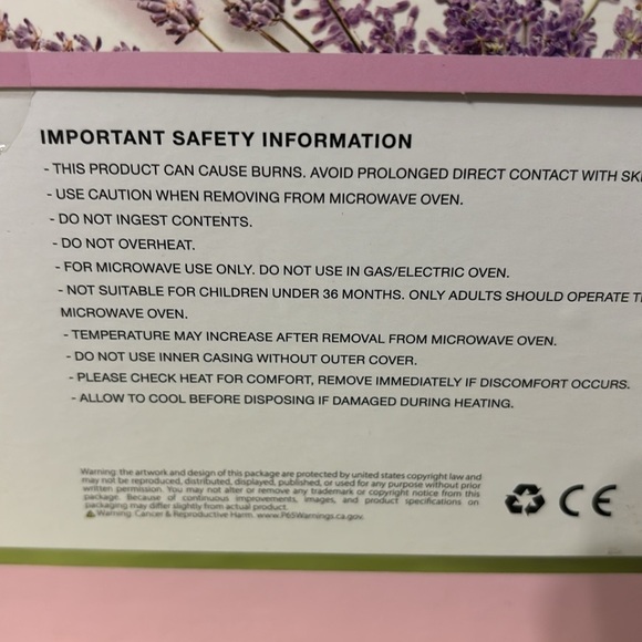 NIB BROOKSTONE THERA-SPA WARMING NECK WRAP & EYE MASK INFUSED W/ LAVENDER. GRAY - Picture 9 of 11